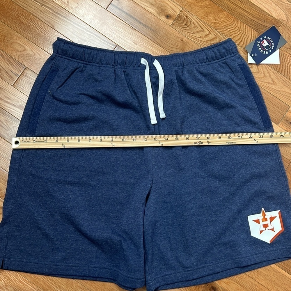 Majestic MLB Astros French Terry Shorts with Drawstring Blue NWT Size XXL - Picture 10 of 12
